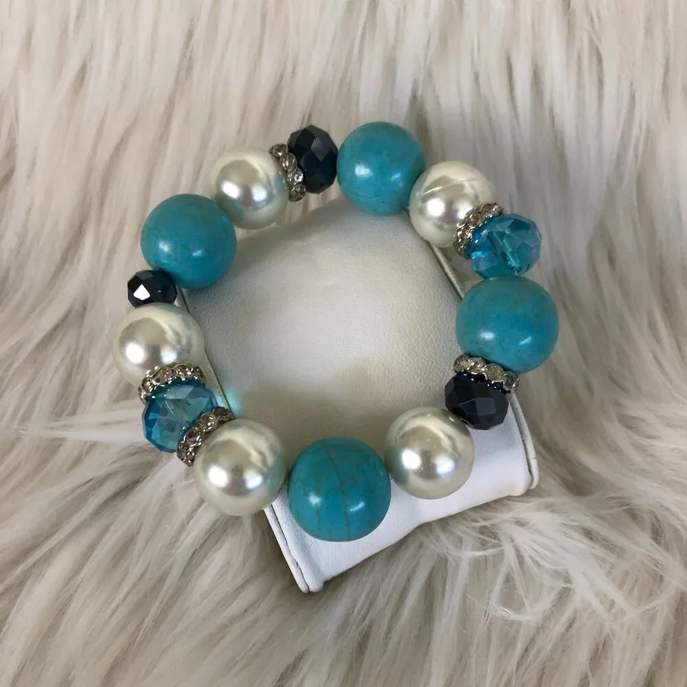 ole pearl beaded stretch bracelet